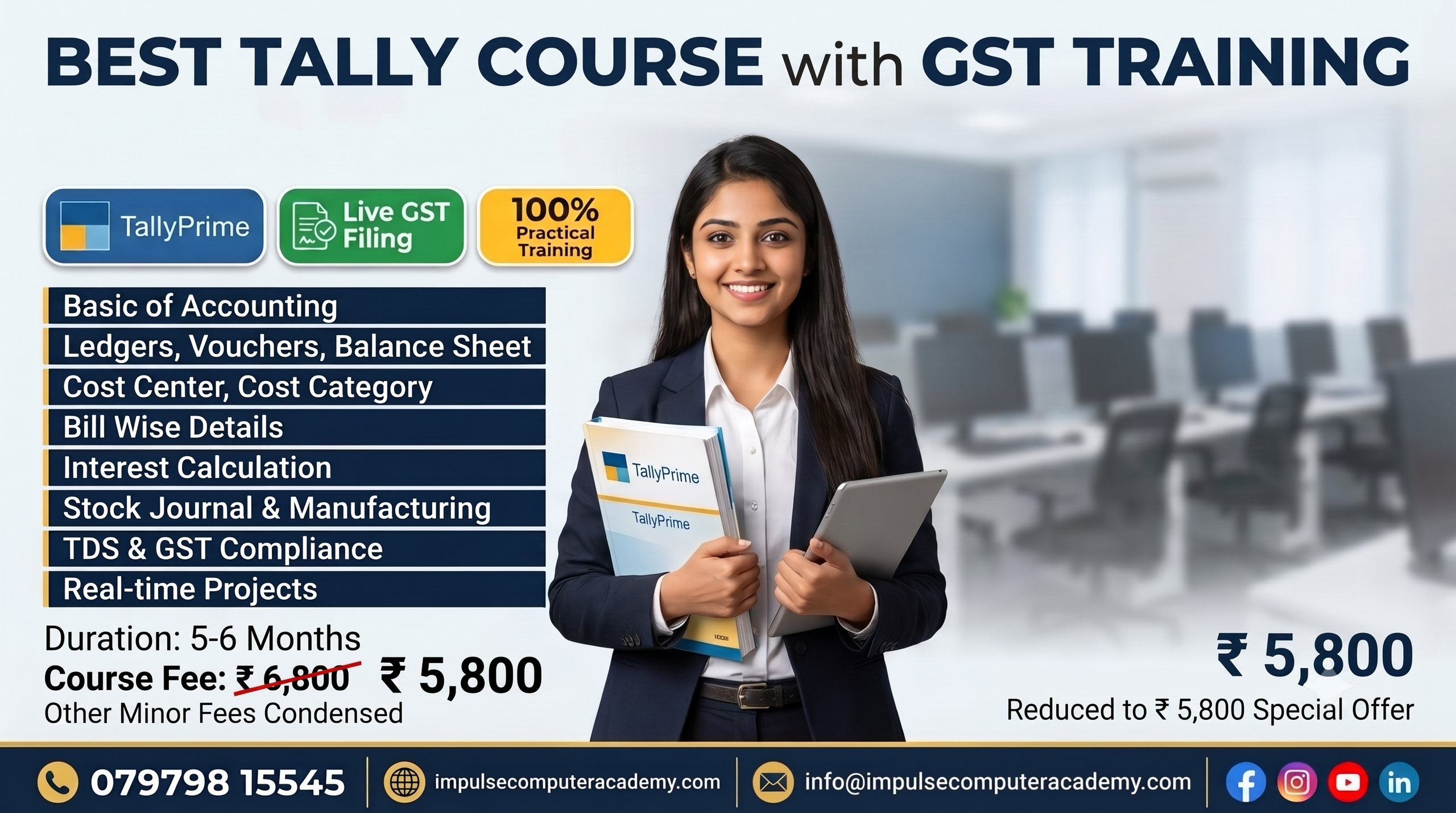 Best Tally Course with GST Training in Jamshedpur